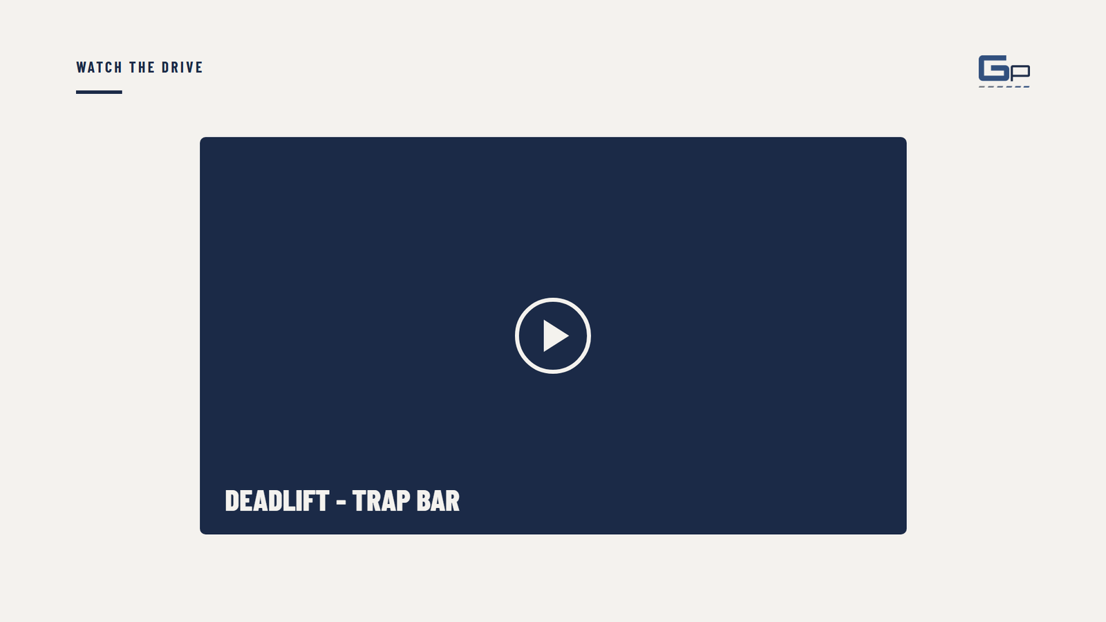 Course slide: a filmed trap bar deadlift demonstration